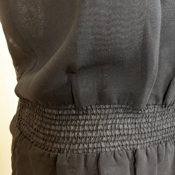 Forever 21 Black Sleeveless Blouse /Top with Ruffles Small - Picture 11 of 16